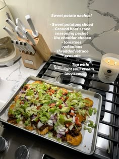 Nacho Meal Prep, Loaded Sweet Potato Healthy, Sweet Potato Nachos Healthy, Healthy High Protein Meals Dinners, Healthy Super Bowl, Healthy Nachos, Beef Taco Seasoning, Ground Beef Taco Seasoning, Potato Nachos