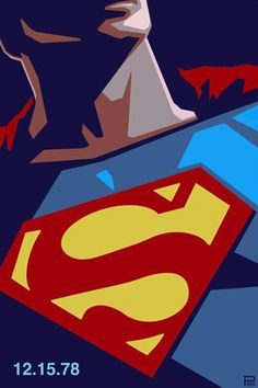 a superman movie poster is shown in color