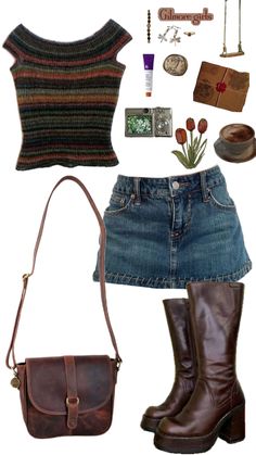 Book Outfit Ideas, 2000s Core, How To Have Style, Outfit Ideas Spring, Mode Hippie, Earthy Outfits, Stil Inspiration, Mode Ootd, Swaggy Outfits