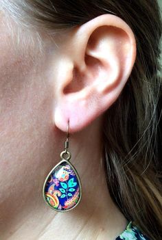 Bohemian TearDrop Earrings Colorful Earrings Summer Boho | Etsy Bohemian Teardrop Earrings, Boho Images, Paisley Earrings, Paisley Fashion, Metalsmithing Jewelry, Earrings Summer, Earrings Colorful, Summer Boho, Ethnic Earrings