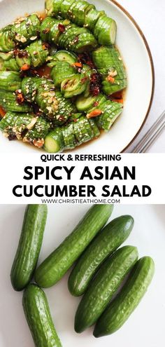 Chinese Garlic Cucumber Salad, Healthy Asian Cucumber Salad, Cucumber Salad With Sesame Oil, Cucumber In Soy Sauce, Cucumber Walnut Salad, Side Dishes With Cucumbers, Chinese Cucumber Salad Rice Vinegar, Garlic Cucumber Chinese, Asian Salad Cucumber