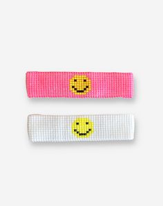 Get happy with these “Be Happy” woven, bead bracelets! Adjustable, one-size-fits all. Choose from 2 colors: bright white and neon pink Fun White Adjustable Bracelets, Fun Adjustable White Bracelets, Playful White Adjustable Beaded Bracelets, Playful Adjustable White Beaded Bracelets, Playful White Bracelets For Summer, Playful White Friendship Bracelets For Summer, Adjustable Fun White Bracelet, Playful Adjustable White Beaded Bracelet, Playful White Wristband For Friendship