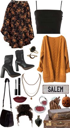 Witchy Fashion Modern Witch Outfit, Salem Outfits Fall Witch, Nature Witch Aesthetic Outfit, Crowley Outfit Ideas, Modern Witchy Outfits, Salem Massachusetts Aesthetic Outfits, Outfits For Salem Massachusetts, Modern Witch Outfit Aesthetic, Witchy Outfits Fall