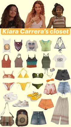 Kie’s closet 🌊 #obx #outerbanks #kiaracarrera #netflix #outfit #outfitinspo Kie Obx Outfits, Pogue Outfits, Kiara Outer Banks Style, Pogue Life Outfits, Outer Banks Aesthetic Outfits, Outfit Outer