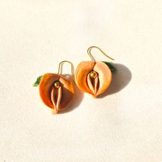 Flower-shaped Polymer Clay Earrings, Gift Polymer Clay Flower Earrings, Polymer Clay Flower Earrings For Gift, Uterus Earrings, Midwife Office, Feminist Earrings, Bean Earrings, Paint Pottery, Bulk Gifts