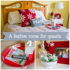 a festive room for guests