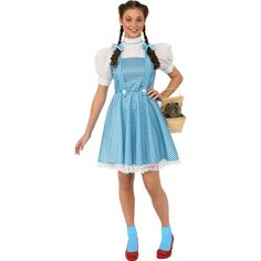 The mystical land of Oz awaits! Every age wants to have a good time on Halloween, this Dorothy Teen Costume is perfect for your teen girl ready for any Halloween party. This costume includes a character dress with an attached blouse and suspenders and two hair ribbons. Just pair with your ruby slippers and basket too and you'll be on your way down the yellow brick road. Fits Sizes 0-2. | Rubies | The Wizard Of Oz Dorothy Teen Costume, Multi (Multicolor, Size X-Small) | Maisonette collects the be Girls Dorothy Costume, Wizard Of Oz Dorothy Costume, Wizard Of Oz Dorothy, Dorothy Costume, Dorothy Wizard Of Oz, Sequin Costume, Halloween Infantil, Toddler Halloween Costumes, Toddler Costumes