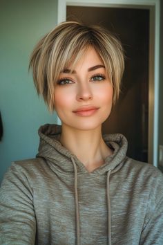 50+ Trendy Long Pixie Cuts & Hairstyle Ideas for 2024 – CreativeBooster Long Layered Pixie Haircut Fine Hair, Feminine Short Hair Pixie, Long Pixie Haircut For Thick Hair, Soft Pixie Haircut, Short Feminine Haircut, "bixie" Haircut 2024, Sassy Pixie Haircut, Short Hair With Undercut, Short Hair Bobs