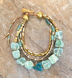 Jewelry 101, Amazonite Crystal, Beach Jewelry Boho, Artisan Jewelry Necklaces, Lace Cuffs, Bead Ideas, Unusual Jewelry, Handcrafted Artisan Jewelry, Sea Waves