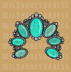 an image of a turquoise stone bracelet on a brown background with words below it that read wildflower babes