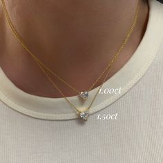 A beautiful necklace for a beautiful you. Our 14k necklaces are all solid gold made with forever in mind. All our ethically sourced jewelry is made with the best possible quality and will never tarnish. So you can style these necklaces differently, every day. Finer Details 14K solid gold: available in yellow and white Total diamond weight: 1.00ct Diamond color: F-G Diamond clarity: VS Pendant size: 7mmx7mm Necklace clasp type: spring ring This is a made-to-order product. Any adjustments to chain Heart Shaped Solitaire Necklace Vvs Clarity, Yellow Gold Diamond Necklace With Vs Clarity For Gift, Yellow Gold Diamond Necklace For Gift, Vvs Clarity Solitaire Necklace For Valentine's Day, Everyday Heart Cut Diamond Jewelry, Heart Shaped Solitaire Necklace For Anniversary Vvs Clarity, 14k Gold Heart Necklaces With Brilliant Cut, 14k Gold Double Heart Jewelry With Brilliant Cut, Classic Solitaire Necklace For Valentine's Day With High Clarity