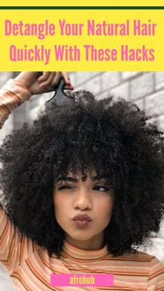 5 Quick Detangling Hacks For Natural Hair Detangling Natural Hair, Prevent Hair Breakage, Airport Pickup, Hair Falls