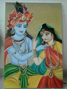 Wedding Dupatta, Radha And Krishna, Buddha Painting Canvas, Helo App, Ancient Drawings, Pot Art, Poster Decorations, Fun Videos