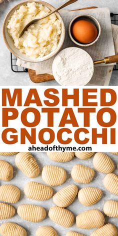 mashed potato gnocchi recipe with text overlay