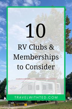 the words rv clubs and members to consider