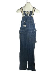 New Vintage Carters Watch The Wear Denim Overalls Carpenter Pants USA Sz 26 Tall. These came out a store liquidation from a uniform store that was open for many decades. These have some dirt marks from storage and handling but still have original tags so they could not be washed. Check out our other listings for great deals on vintage clothing- thank you! Carpenter Overalls Outfit, Washed Workwear Overalls, Vintage Denim Workwear Jumpsuit, Vintage Full-length Cotton Overalls, Vintage Carpenter Pants, Carpenter Pants, Denim Overalls, New Vintage, Overalls