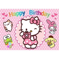 an image of hello kitty birthday card