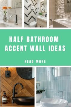 bathroom accent wall ideas with text overlay that reads half bathroom accent wall ideas read more