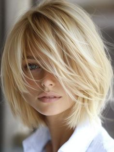 Brown Hair With Highlights And Lowlights, Rocker Hair, Undercut Hairstyles Women, Balayage Blond, Layered Hair With Bangs, Shaggy Bob, Girls Short Haircuts, Layered Bob Hairstyles, Hairstyles Women