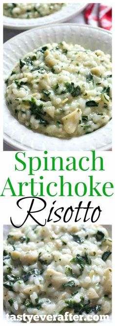 spinach artichoke risotto is an easy and delicious appetizer