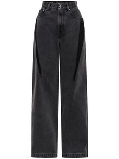 Dion Lee Darted wide-leg Jeans - Farfetch Black Pants Aesthetic, Ombre Fashion, Jeans Wide, Versace Outfit, Dion Lee, Lee Jeans, Kpop Outfits, Jeans Black, Fashion Stylist