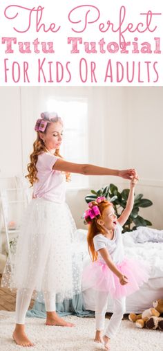 Create your own DIY Tutu with this easy tutu tutorial! The perfect no sew tutu tutorial for adults or kids. - simplytodaylife.com #nosewtutu #adulttutu #kidstutu #tututorial #easytutu #makeyourowntutu Tutu Skirt Diy, Family Projects, Skirt Diy