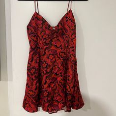 Psychedelic Floral Print Pin-Tucks Along Empire Waist Seam Keyhole At Back With Tie Adjustable Skinny Straps Invisible Zip Closure Https://Forloveandlemons.Com/Products/Davina-Mini-Dress-Red Flirty Red A-line Mini Dress, Flirty Red Dress For Day Out, Flirty Red Floral Print Dress, Red Floral Print Mini Dress, Red Floral Print Mini Dress For Party, Red Floral Print Dress For Night Out, Red Floral Print Mini Dress For Night Out, Red Mini Dress For Spring Date Night, Red Flirty Mini Dress For Date Night