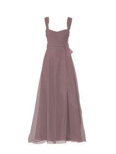 a women's dress with straps on the waist and back, in dusty pink