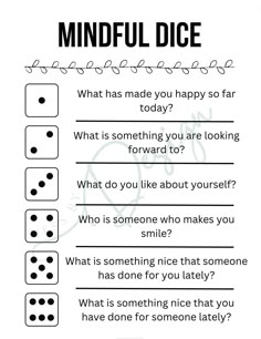 Staff Mindfulness Activities, Fun Mindfulness Activities For Adults, Gratitude Ice Breaker, Group Counseling Activities Icebreakers Adults, Dice Therapy Game, Outdoor Activities For Kids At School, Wise Mind Activities, Activities For Adults Group, Ice Breaker Activities For Kids