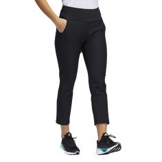 adidas Pull-On Women's 25" Ankle Pant Details: Two front open hand pockets with hidden inner zip pockets One back pocket for storage 25" inseam Wide waistband with power mesh for better stretch and recovery Fabrics & textile trims are made out of 100% recycled content Open Hands, Pants Details, Adidas Golf, Golf Pants, Pga Tour, Good Stretches, Wide Waistband, Ankle Pants, Black Adidas