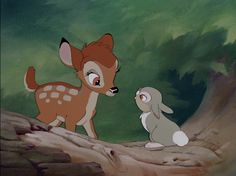 the fawn and thump from disney's animated movie, bamma piggy