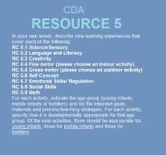 a blue background with the words cda resources in white and black text on it