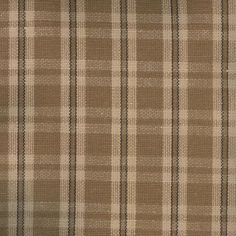 a brown and white plaid fabric