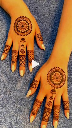 + + ▷ henna designs, mehndi designs, henna designs pretty, henna designs for eid, henna designs hand..... Hand Mehendi, Short Mehndi Design, Palm Mehndi Design, Simple Arabic Mehndi Designs, Tato Henna, Finger Henna Designs, Eid Mehndi Designs, Henna Tattoo Designs Hand