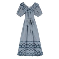 Doen Hill Gingham Dress With Scoop Neck Framed With A Scalloped Ruffle Trim Adorned With Eyelet Flower Designs, And Short Puffed Sleeves. Cinch At The Waist With The Included Self-Tie For Definition, Or Leave Loose Both Look So Cute. Nwot Organic Cotton. Azure Paris Gingham Color. Bust 38” | Sleeve Length 14.13” | Length 52.5” Open To Offers! Spring Peasant Short Sleeve Dress, Peasant Style Short Sleeve Spring Dress, Peasant Midi Dress With Ruffles, Peasant Style Short Sleeve Day Dress, Peasant Style Dresses With Lace Trim For Spring, Peasant Ruffle Dress For Brunch, Peasant Style Short Sleeve Dress For Daywear, Blue Prairie Dress For Summer, Blue Peasant Dresses For Spring