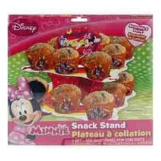 minnie mouse snack stand with mickey mouse muffins and other treats in it's package