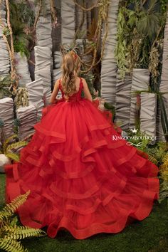 Red lace tulle flower girl dress for special occasion | Etsy Ruffle Flower Girl Dress, Kingdom Boutique, Skirt And Corset, Gray Flower Girl, Green Flower Girl Dresses, Red Flower Girl, Red Flower Girl Dresses, Dress For Special Occasion, Red Princess