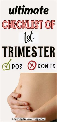 the ultimate checklist of 1st trimester do's and don'ts for pregnant women