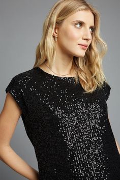 Sequin Tee Sequin Tee, Quick Delivery, Dorothy Perkins, Sequin, Buy Online, Shop Now, Women's Top, How To Wear