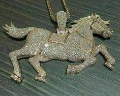 3d Horse, Gold Touch, Best Birthday Gift, Horse Pendant, Moissanite Pendant, Cvd Diamond, Horses Pendant