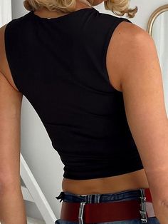 ⚡Buy 2024 Form-Fitting Cropped Tank Top Black M under $14.00 in Tops&Tees at AnotherChill.com Online. Style: Casual/Sexy/Street/Y2K/Sweet. Fabric Content: Cotton Blend. Fit Type: Slim fit. Neckline: Square Neck. Sleeve Length: Sleeveless. : Stay on-trend with this must-have crop top. Made from a stretchy cotton blend, it boasts thick shoulder straps and intricate overlocking seam detail.. ✓2024 S/S OUTFITS. Check reviews and buy Form-Fitting Cropped Tank Top today. Street Y2k, 2000s Outfits, Online Tops, Cropped Tank Top, Crop Tank, Black Tank Tops, Aesthetic Fashion, Square Neck, Shoulder Straps