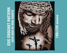 an image of jesus with the cross on his chest and words that read, 20 crochet pattern stories