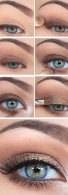 Smoky Eye Tutorial, Teknik Makeup, Easy Eye Makeup Tutorial, Makeup Cantik, Eyeshadow Tutorial For Beginners, Natural Eye Makeup Tutorial, Make Up Gold, Trendy Eyeshadow, Best Makeup Tutorials