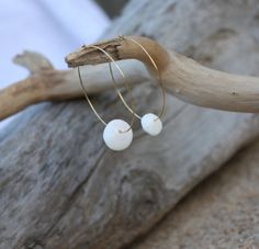 Hawaiian Jewelry Puka Shell Earring Shell Jewelry by DRaeDesigns Minimalist Beach Jewelry With Ear Wire, Adjustable Small Hoop Jewelry For Beach, Minimalist Handmade Earrings For Beach, White Small Hoop Jewelry For The Beach, White Small Hoop Earrings For Beach, Adjustable Small Hoop Earrings For Beach, Hoop Earrings For Beach With Pierced Ears, White Shell-shaped Earrings For Jewelry Making, Round Hoop Earrings With Ear Wire For Beach