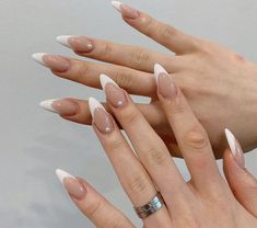 Long French Manicure, Red Acrylic Nails, French Manicure Nails, Nails Now, Minimal Nails, Exotic Nails, Nails Only