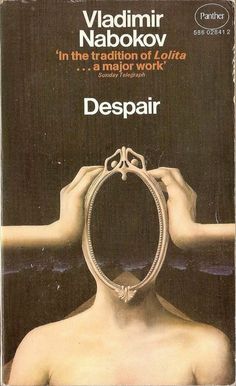 a book cover with an image of a man's face and hands holding a mirror in front of his face