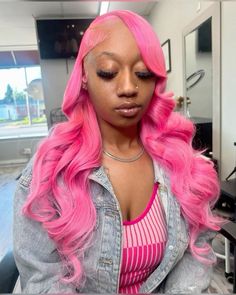 Pink Lace Wig, Teenage Hairstyles, Weave Ponytail Hairstyles, Braided Hairstyles For Black Women Cornrows, Wig Ideas, Remy Hair Wigs, Lace Frontal Wigs, Hair Idea