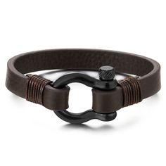 PRICES MAY VARY. Mens Womens Black Steel Screw Anchor Shackles Wrap Bracelet Brown Leather, Nautical Sailor Wristband Metal: Stainless Steel; Material: Brown Leather and Cotton Rope Finishing: Polished Dimension: length: 20.8CM(8.19"); width: 1CM(0.39"); Weight: 20.9g Package: Jewelry Box with Brand Name COOLSTEELANDBEYOND *Condition: 100% brand new
*Code: MB-3097-1160
*Metal: Stainless Steel
*Material: Brown Leather and Cotton Rope
*Finishing: Polished
*Dimension: length: 20.8CM(8.19"); width: Leather Bracelet For Men, Package Jewelry, Ocean Inspired Jewelry, Black Leather Bracelet, Nautical Anchor, Bracelet For Men, Cotton Rope, Black Steel, Leather Wraps