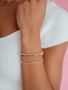 We can’t get enough of the paperclip trend! Our large link style is bold enough to stand out on it’s own or amongst major wrist candy, and is the largest option available from our Paperclip Collection. Mix and match with different sizes and pieces from the collection for especially on-trend stack. Everyday Paperclip Bracelet With Extender, Trendy Adjustable Paperclip Chain Bracelet, Trendy Paperclip Link Bracelet With Extender, Trendy Paperclip Chain Bracelet, Trendy Link Paperclip Bracelet With Extender, Modern Paperclip Jubilee Bracelet For Everyday, Paper Clip Bracelet, Everyday Stretches, Pyrite Bracelet