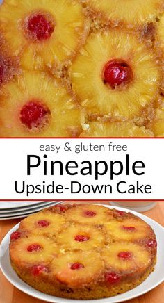 a pineapple upside down cake on a plate